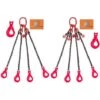 Pendenti Di Catena 4-BRACCI, 6 Mm, Carico 2360 Kg Con Self Lock Forcella, 3 M Con Accorciatori