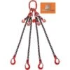 Pendenti Di Catena 4 BRACCI 6mm Catena Con Sling Forcella Carico 2360 Kg 2,0 M Con Accorciatori