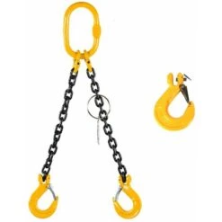Pendenti Di Catena 2 BRACCI 10mm Catena Con Sling Forcella Carico 4250 Kg 2,0 M Senza Accorciatori