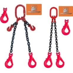 Pendenti Di Catena 2-BRACCI, 6 Mm, Carico 1600 Kg Con Self Lock Forcella, 1 M Con Accorciatori