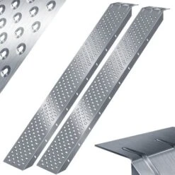 MASKO® 2X Rampa 400kg Rampa Di Carico Binario Di Carico Acciaio Zincato Antiscivolo 200kg Per Unità Max 400kg Per Paio Bacino Di Carico Per Autovetture Quad ATV Per Motociclette Rampa Del Rimor