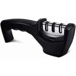 Affilacoltelli, Affilacoltelli Manuale Classico, Affilacoltelli A 3 Stadi Affilacoltelli Acciaio Al Tungsteno Per Molatura Grossolana, Diamante Per Molatura Medio Fine E Ceramica Speciale Per Molatura