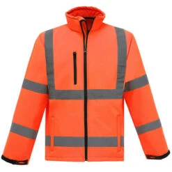 Giubbotto Di Sicurezza Riflettente Ad Alta Visibilità Abbigliamento Da Lavoro Bomber Impermeabile Con Fodera Trapuntata Leggero Da Donna (arancione,2XL)