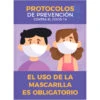 Vinilo Adhesivo | Prevención Covid-19 | 42x29.7 Cm | Uso Mascarilla