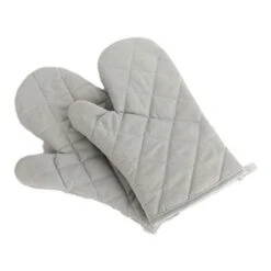 GUANTI GUANTONI DA FORNO CON CUCITURE RINFORZATO GRIGIO CHIARO COPPIA (20981/2)
