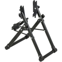 HOMCOM Cavalletto Pieghevole Per Manutenzione Ruote Bici Da 20-29'', 58x28.5x43cm, Nero