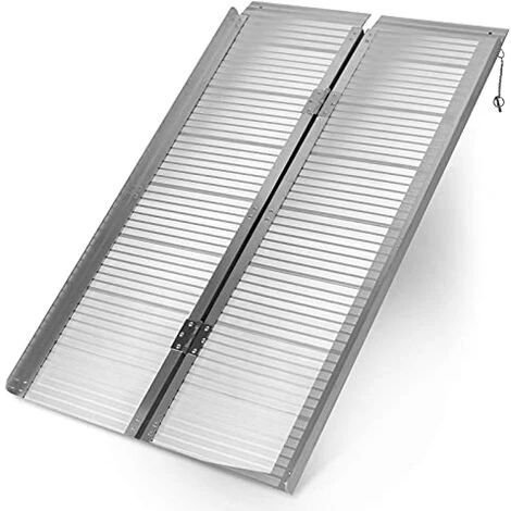 Nova Rampa Per Sedia A Rotelle Pieghevole In Alluminio Antiscivolo Da 90 Cm - immagine 2