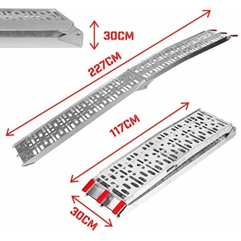 Nova Rampa Di Carico Accesso Per Moto E Quad Pieghevole In Alluminio Carico Max.340kg - immagine 2