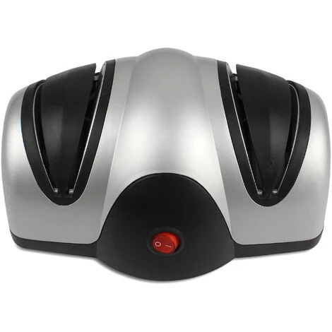 Domaier Affilacoltelli Elettrico, Affilatrice A Due Livelli, Nero/Argento, Materiale: Plastica ABS - immagine 2