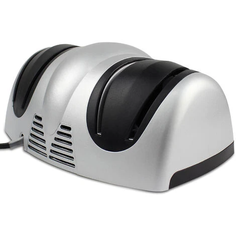 Domaier Affilacoltelli Elettrico, Affilatrice A Due Livelli, Nero/Argento, Materiale: Plastica ABS - immagine 4