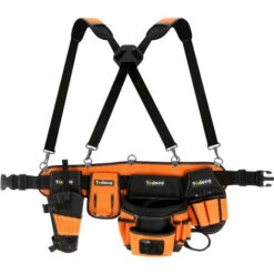 Todeco Cintura Porta Attrezzi Magnetici, Professionale Tessuto Impermeabile, Bretelle Regolabile Multifunzione, Organizer Per Attrezzi, Borsa Per Elettricista Carpentiere Falegname