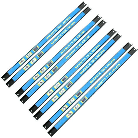 Set Di Barre Magnetiche 8x61 Cm Sbarra Porta Utensili In Acciaio Porta Attrezzi A Muro Per Officine - immagine 4