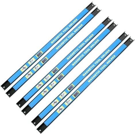 Set Di Barre Magnetiche 6x61 Cm Sbarra Porta Utensili In Acciaio Porta Attrezzi A Muro Per Officine - immagine 4