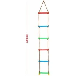 Arrampicata A Scala Con 5 Pioli 2 Mt Gioco Da Giardino Per Bambino Bimbo Bambini