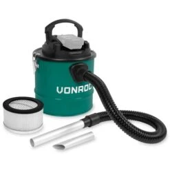 VONROC Aspiracenere A Batteria VPower 20V. Serbatoio 12L - Filtro HEPA. Batteria E Caricatore Rapido Esclusi