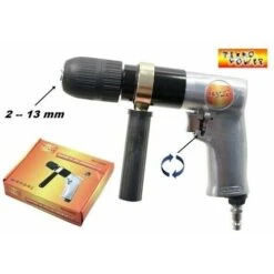 TRAPANO PNEUMATICO AD ARIA COMPRESSA REVERSIBILE MANDRINO AUTOSERRANTE 13mm
