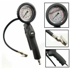 PISTOLA ARIA PROFESSIONALE CON MANOMETRO A BAGNO D'OLIO PER GONFIAGGIO GOMME