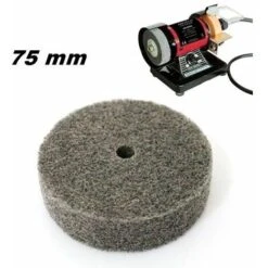 SPAZZOLA RUOTA PER LUCIDARE 75 Mm RICAMBIO PER MINI MOLA ELETTRICA DA BANCO