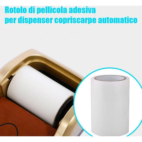 Rotolo Pellicola Adesiva Per Dispenser Copriscarpe Automatico 10x15 Cm - immagine 2