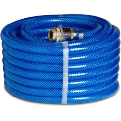 FITT AIR HOSE 6mm 10 M Kit - Tubo Per Passaggio Aria Compressa, Pronto All'Uso, Con Raccordi Universali, Blu