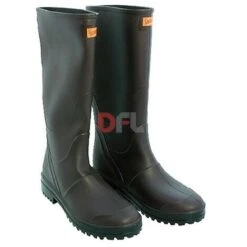 STIVALE IN GOMMA NATURALE NÂ°41 AL GINOCCHIO DA LAVORO CON FODERA INTERNA MARRONE