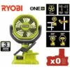 VENTILATORE COMPATTO PORTATILE AGGANCIAB A BATTERIA 18V (BATTERIA ESCLUSA) RYOBI