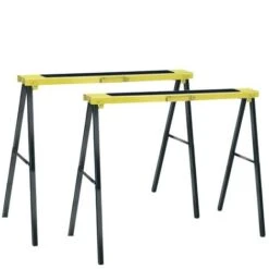 Coppia Cavalletti Richiudibili Pieghevoli Portata 300 Kg Altezza 77 Rinforzati