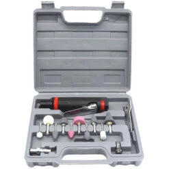 Smerigliatrice Pneumatica Ad Aria Compressa Mini Trapano Set 15 Pz Lucidatura