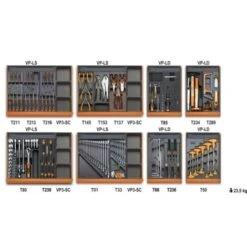 Beta 5938U/2T Assortimento Utensili Universali In Termoformati Rigidi 210 Pz.