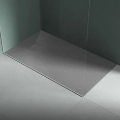 Piatto Doccia In Resina Effetto Pietra Colore Grigio - Rettangolare 70x90