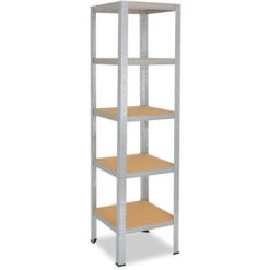 Shelfplaza® HOME 180x60x60 Cm Scaffale Metallo Per Carichi Pesanti Zincato Con 5 Ripiani Con 175kg Capacità Di Carico / Scaffali In Metallo Per Garage Come Scaffali Per Ripostiglio O Officina