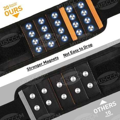 Bracciale Magnetico, Regolabile Con 20 Magneti Super Potenti Per Viti Chiodi Punte Da Trapano, Idea Regalo Per Uomini Papà Compleanno, Strumento Regalo Per Fai Da Te Tuttofare Regalo Festa Del Papà - immagine 2