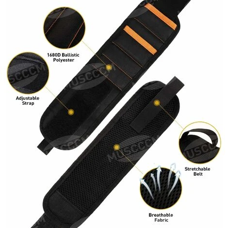 Bracciale Magnetico, Regolabile Con 20 Magneti Super Potenti Per Viti Chiodi Punte Da Trapano, Idea Regalo Per Uomini Papà Compleanno, Strumento Regalo Per Fai Da Te Tuttofare Regalo Festa Del Papà - immagine 4