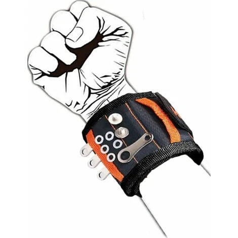 Supporto Per Attrezzi Da Polso Magnetico Regolabile Con Cinturino Da 20 Magneti Super Potenti, Per Viti, Chiodi, Bulloni E Piccole Parti Metalliche, Regalo Per PapĂ , Tuttofare