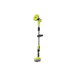 RYOBI - Spazzola Telescopica Motorizzata 18V - Diam. 150 Mm - 210 Giri/min - Asta Da 1 M A 1,4 M - Protezione Batteria IPX7 - Fornita Con 1 Spazzola Media + 1 Schiuma - R18TPS-0