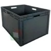 Cassetta In Plastica (PP) Sovrapponibile, 185 Lt, Mis. 800 L X 600 P X 440 H Mm, Base E Pareti Chiuse, Maniglie Passanti