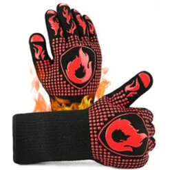 GUANTO BBQ DA FORNO CUCINA PER BARBECUE IGNIFUGO RESISTENTE CALORE FINO A 800°