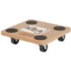 Kreator Carrello Pedana Con Ruote Pianale In Legno Portapacchi 29x29 CM Portata 200 KG