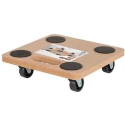 Kreator Carrello Pedana Con Ruote Pianale In Legno Portapacchi 29x29 CM Portata 200 KG