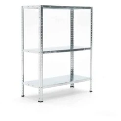 Scaffale Metallico Zincato Catter House Nils Solid 90 70x30x90 Cm Con 3 Ripiani In Acciaio Zincato Sostiene Fino A 150 Kg