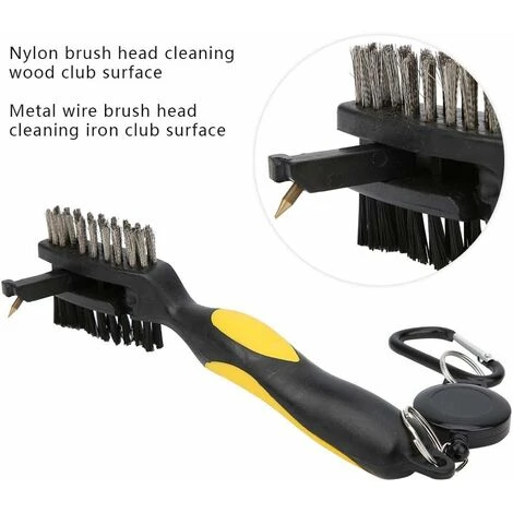 Strumento Per La Pulizia Del Golf, Spazzola Per Mazze Da Golf, Telescopica Pieghevole Per Pulire La Testa Della Mazza - immagine 4
