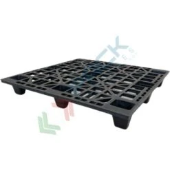 Pallet In Plastica Riciclata (PP), Mis. 1100 L X 1100 P X 143 H Mm, Con 9 Piedi, Piano Forato, Portata Statica 1300 Kg, Portata Dinamica 800 Kg