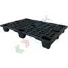 Pallet In Plastica Riciclata (PP), Mis. 800 L X 1200 P X 140 H Mm, Con 9 Piedi, Piano Forato, Portata Statica 1200 Kg, Portata Dinamica 700 Kg