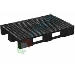 Pallet In Plastica Riciclata (HDPE), Mis. 800 L X 1200 P X 150 H Mm, Con 3 Traverse, Piano Forato, Portata Statica 4000 Kg, Portata Dinamica 1500 Kg