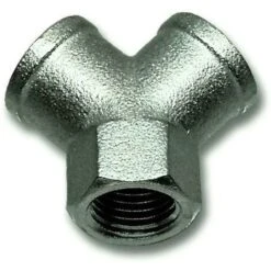 RACCORDO A Y CON TRE FILETTI FEMMINA PER ARIA COMPRESSA 3/8