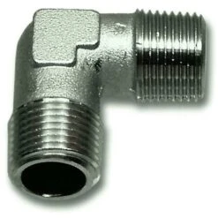 RACCORDO A L CON DUE FILETTI MASCHIO PER ARIA COMPRESSA 3/8