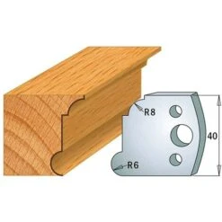 COPPIA COLTELLI SAGOMATI LAVORAZIONE LEGNO PER FRESA TOUPIE 40MM MOD.53