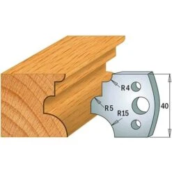 COPPIA COLTELLI SAGOMATI LAVORAZIONE LEGNO PER FRESA TOUPIE 40MM MOD.129