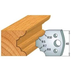 COPPIA COLTELLI SAGOMATI LAVORAZIONE LEGNO PER FRESA TOUPIE 40MM MOD.22