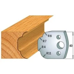 COPPIA COLTELLI SAGOMATI LAVORAZIONE LEGNO PER FRESA TOUPIE 40MM MOD.23